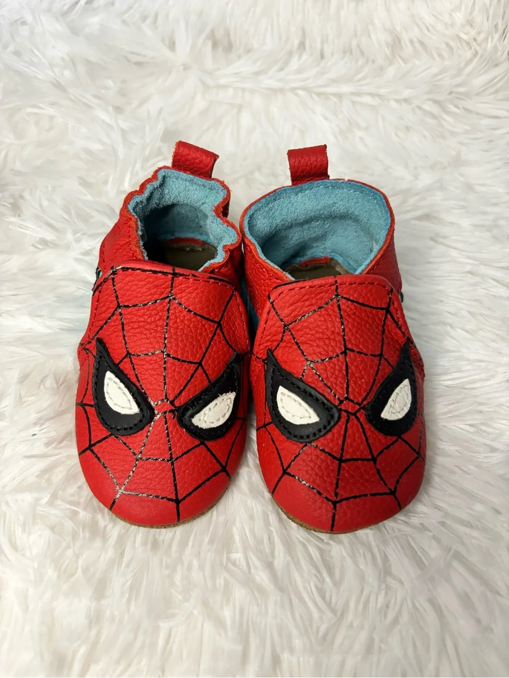 Marvel Robeez Spider-Man Soft Leather Baby Shoes Size 0-6M
